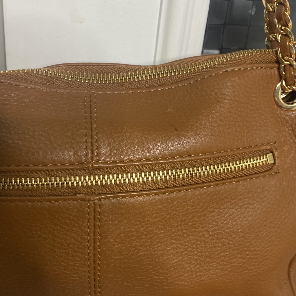 π Vince camuto tan dark rum leather medium shoulder bag π - Picture 6 of 17